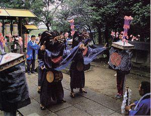 多門寺の獅子舞の写真