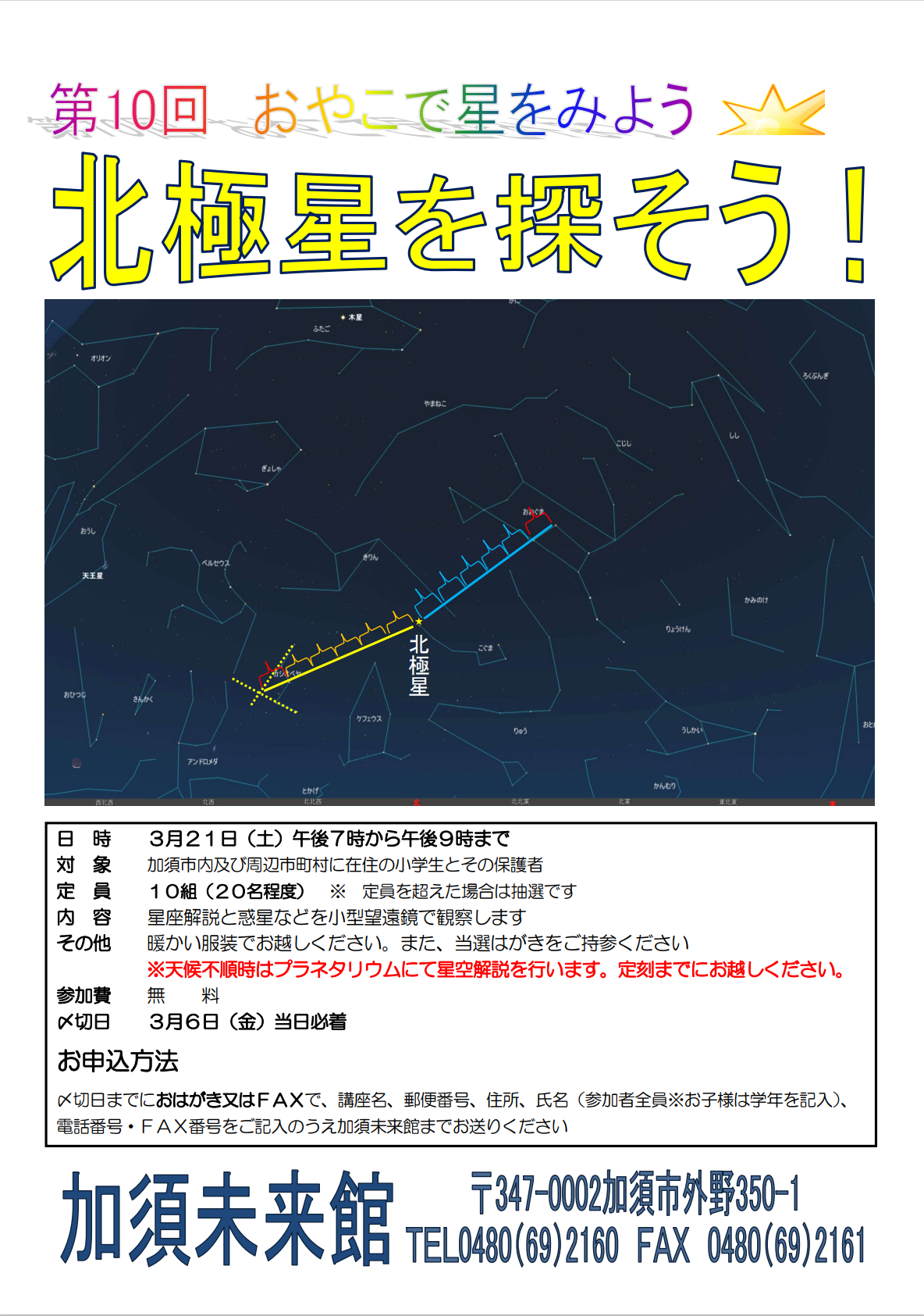 親子で北極星を探そう