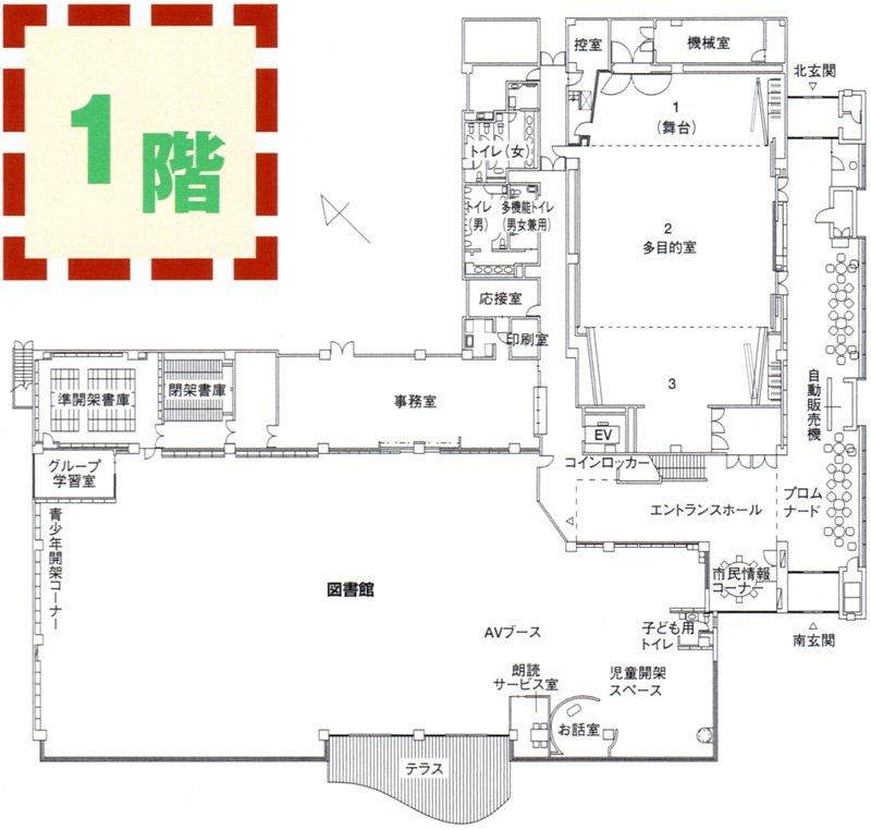 キャッスルきさい案内図(1階)