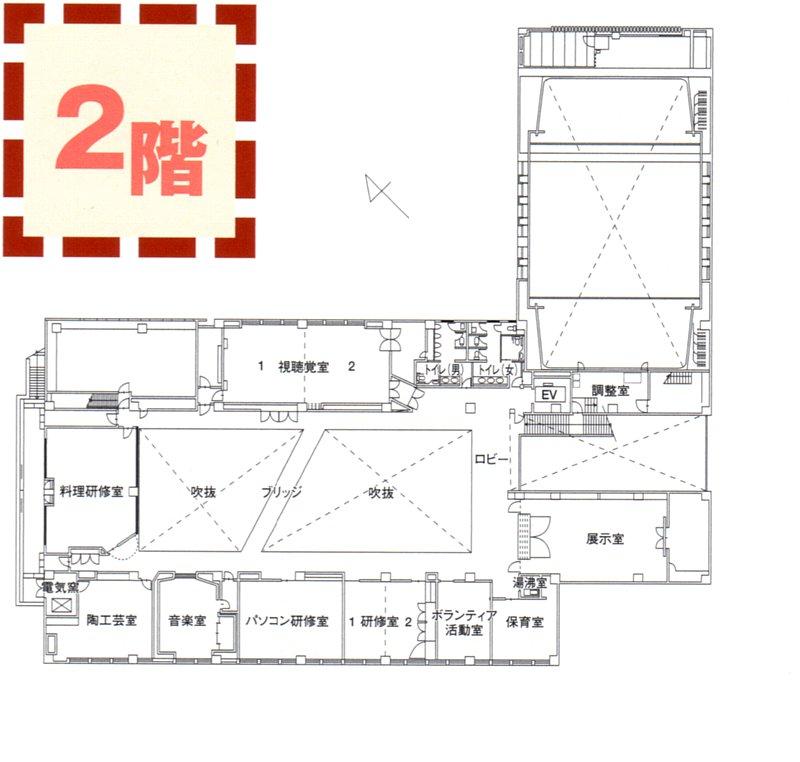 キャッスルきさい案内図(2階)