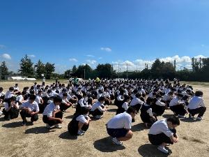 避難訓練後のようす
