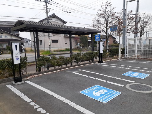 北川辺総合支所駐車場の普通充電器
