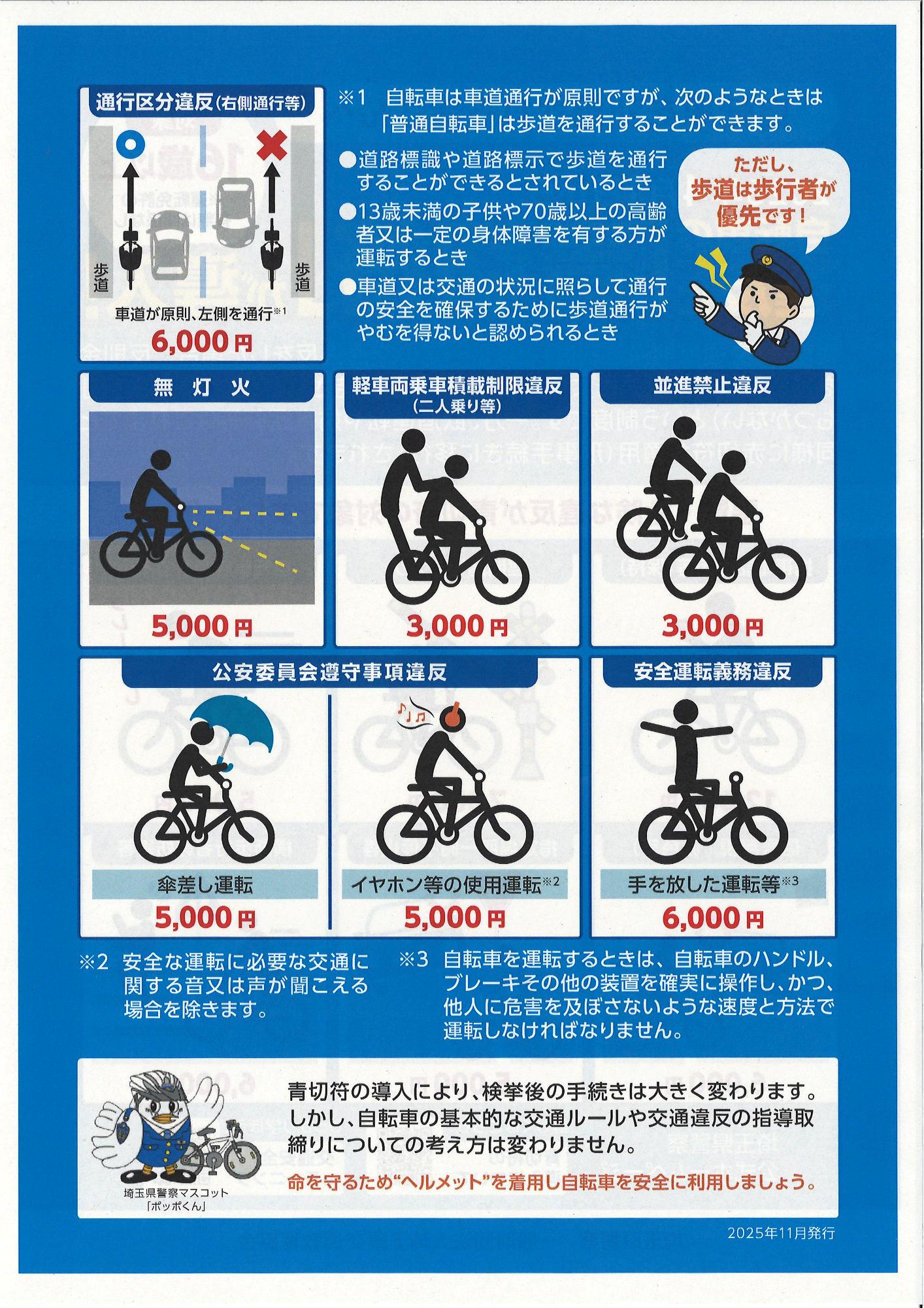 2026年4月1日から自転車の違反に「青切符」が導入！