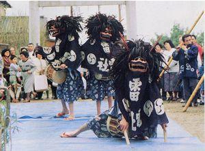 南大桑の獅子舞の写真