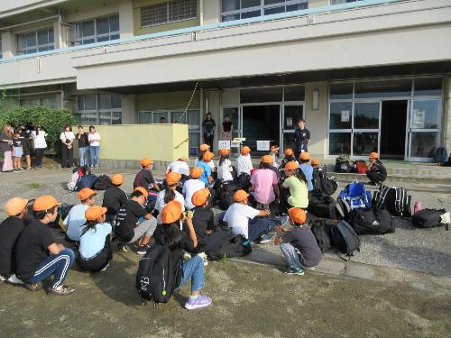 7月28日林間学校出発式1