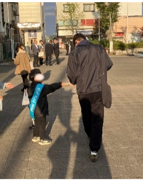 花崎駅での活動風景